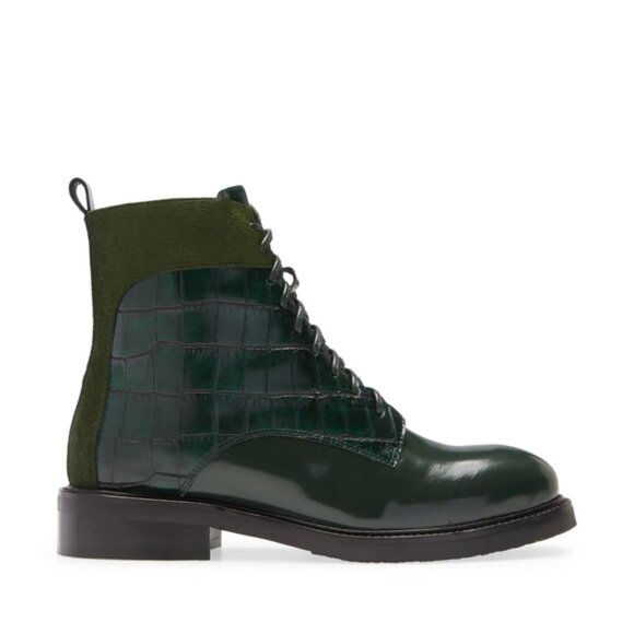 Jeffrey Campbell Green Lace-Up Leather Boot Size 8.5 - Picture 3 of 4